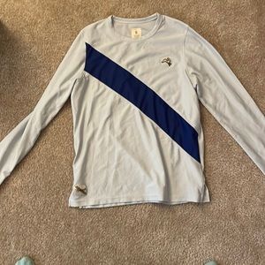 Long sleeved tracksmith van cortlandt blue top size small (s)